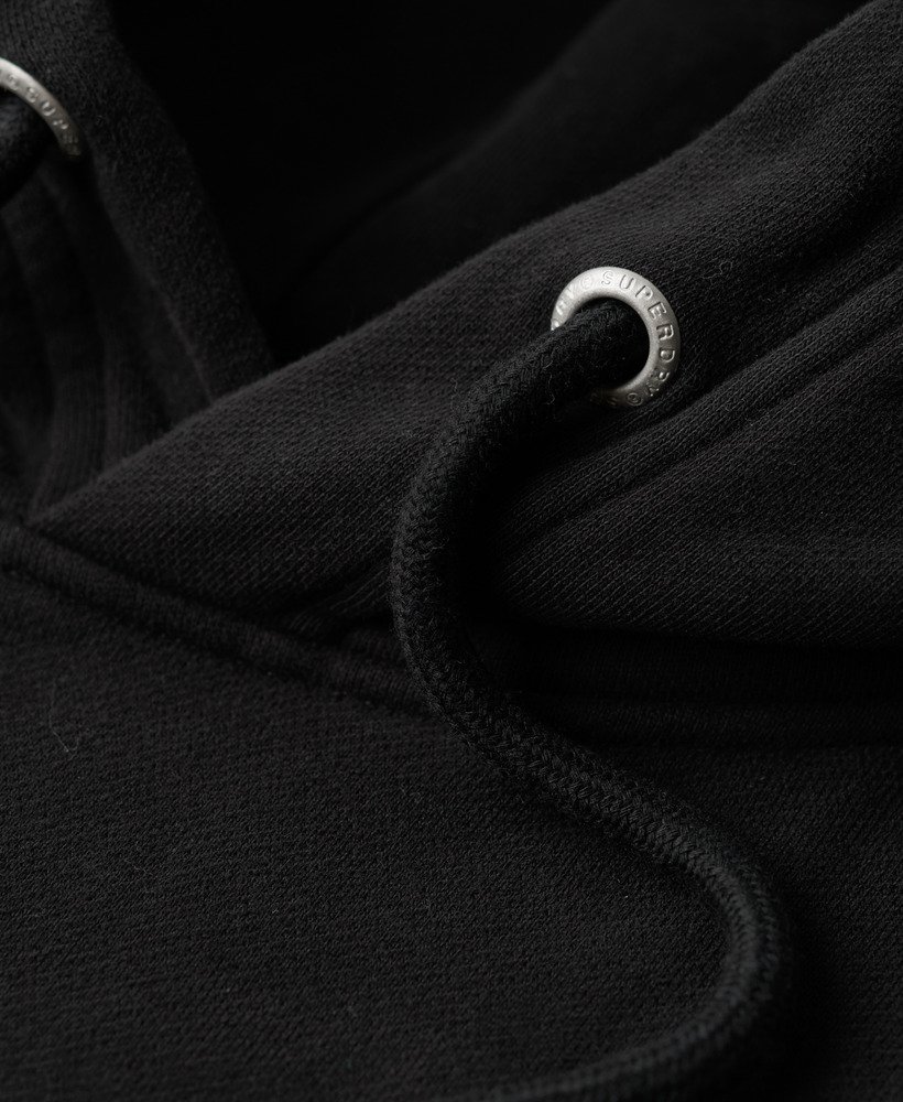 moletom folgado com capuz core logo fade na cor preta