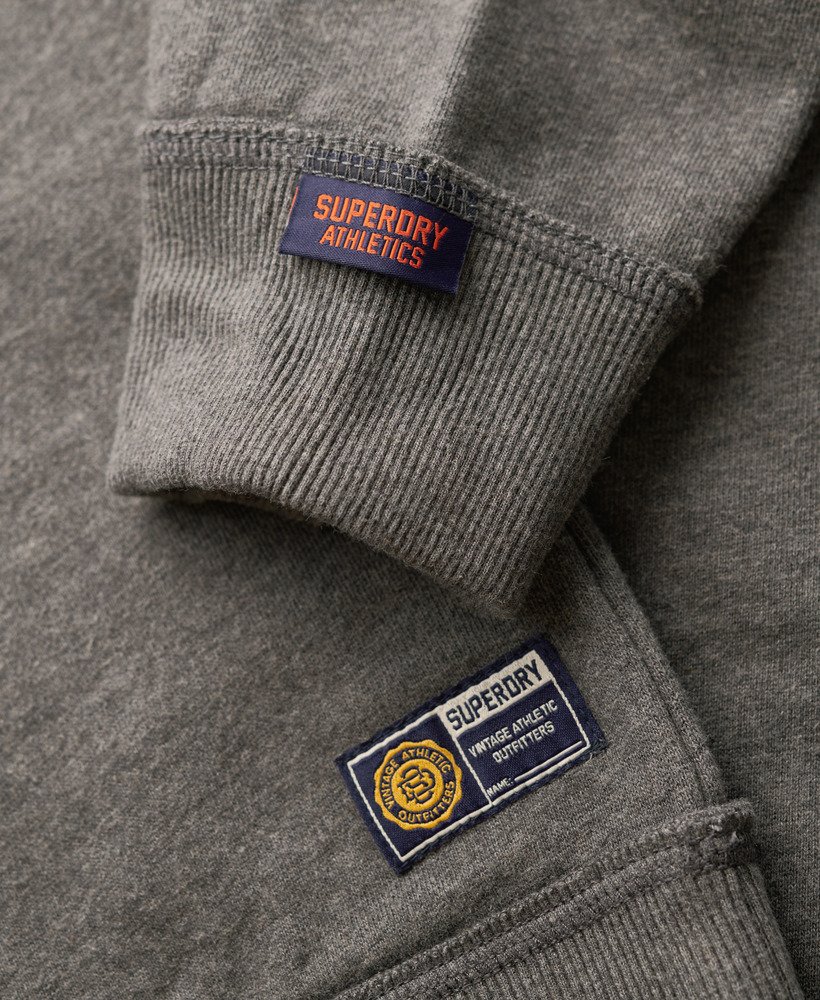moletom vintage athletic crew na cor cinza mesclado