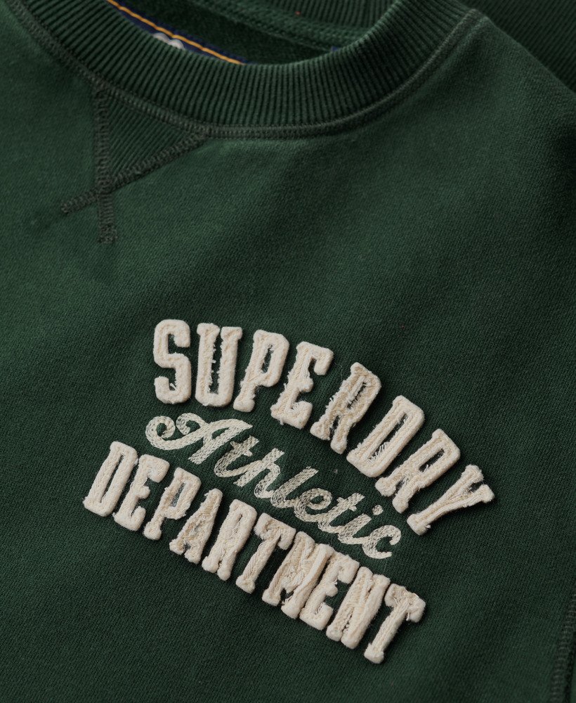 moletom vintage athletic crew na cor verde escuro academy