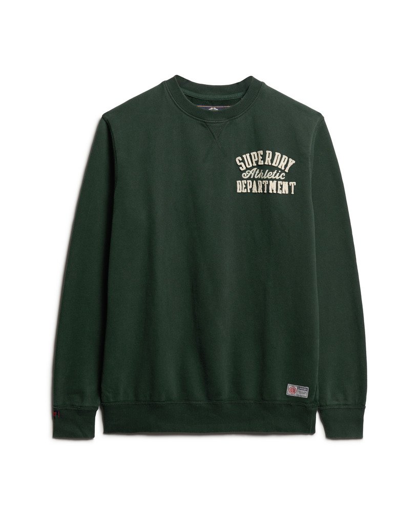 moletom vintage athletic crew na cor verde escuro academy