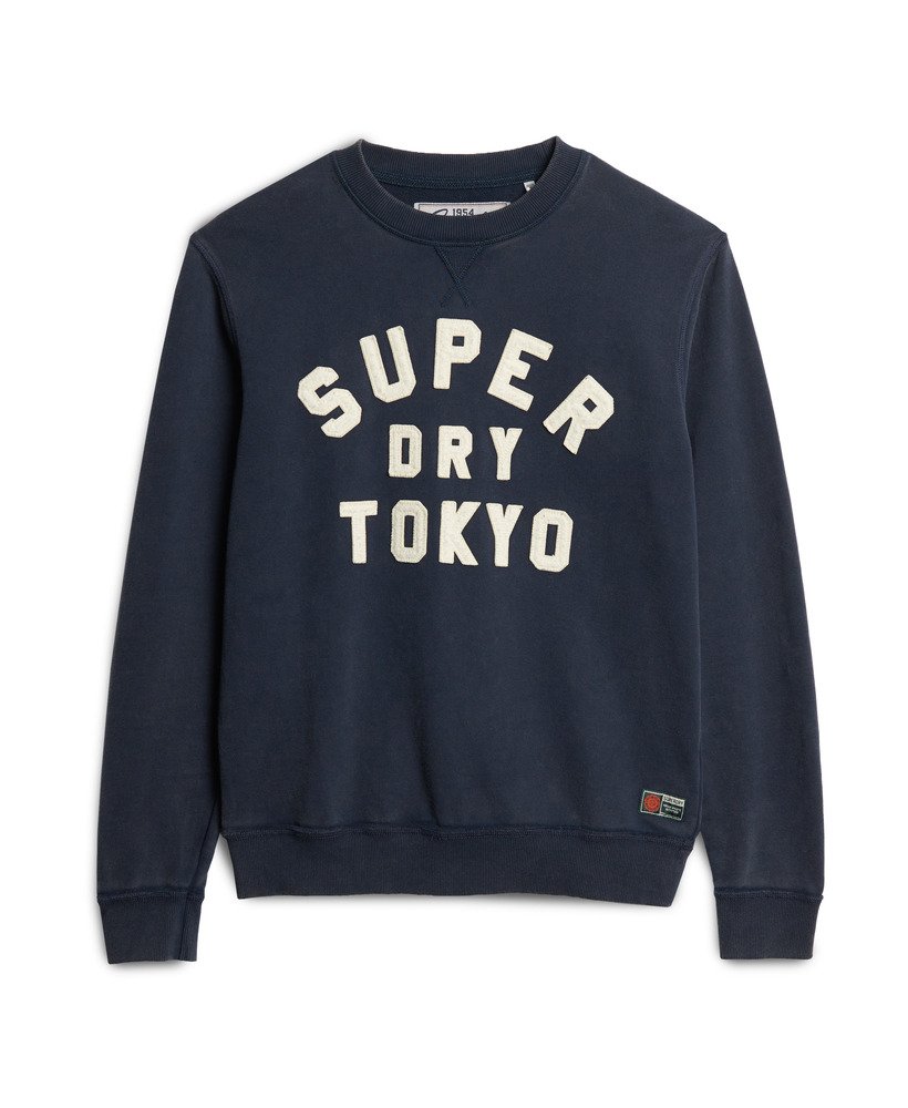 moletom vintage athletic crew na cor azul marinho intenso