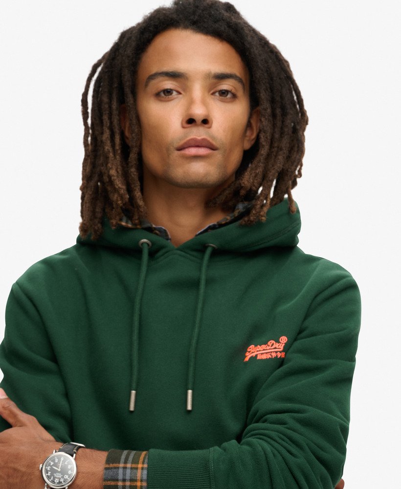 moletom com capuz essential logo na cor verde esmalte