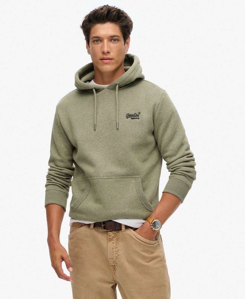 moletom com capuz essential logo na cor martini olive green grit