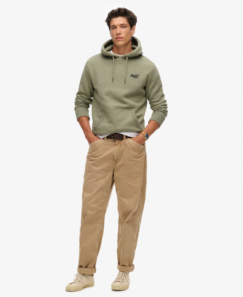 moletom com capuz essential logo na cor martini olive green grit