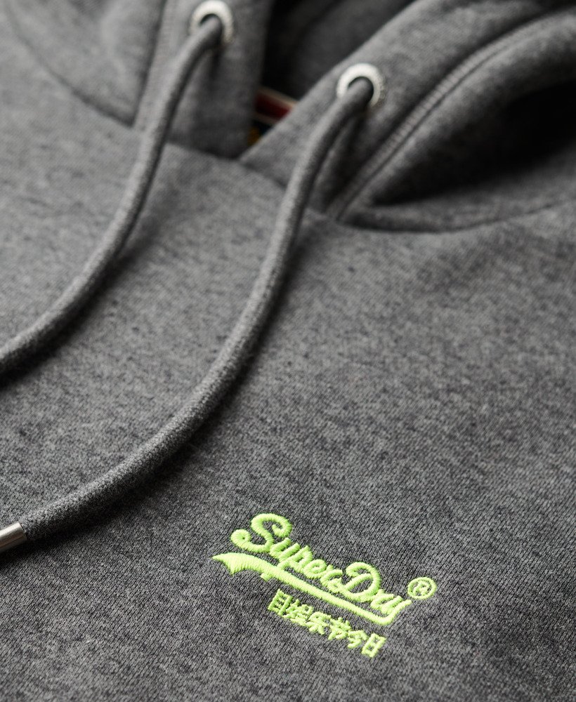 moletom com capuz essential logo na cor cinza mescla carbono