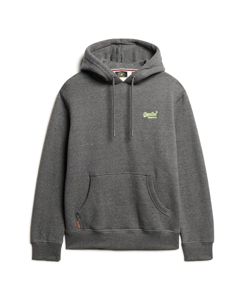 moletom com capuz essential logo na cor cinza mescla carbono