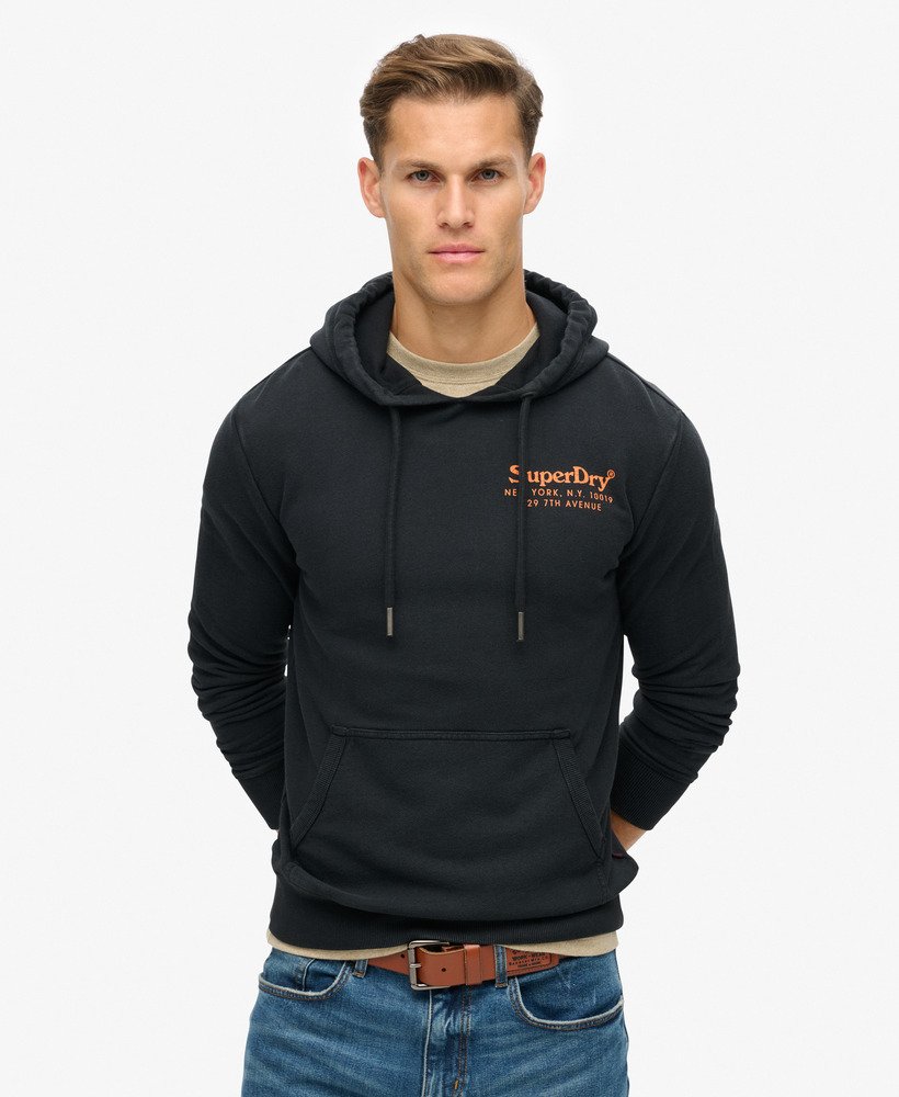 moletom com capuz tonal venue logo na cor preto jato