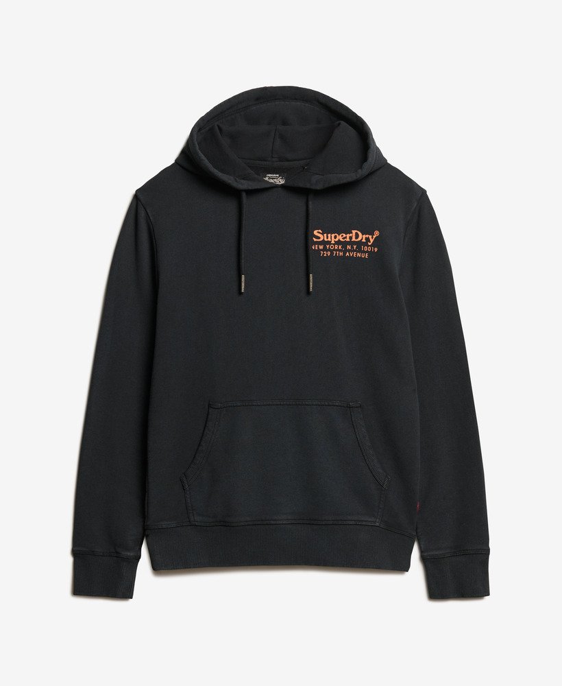 moletom com capuz tonal venue logo na cor preto jato