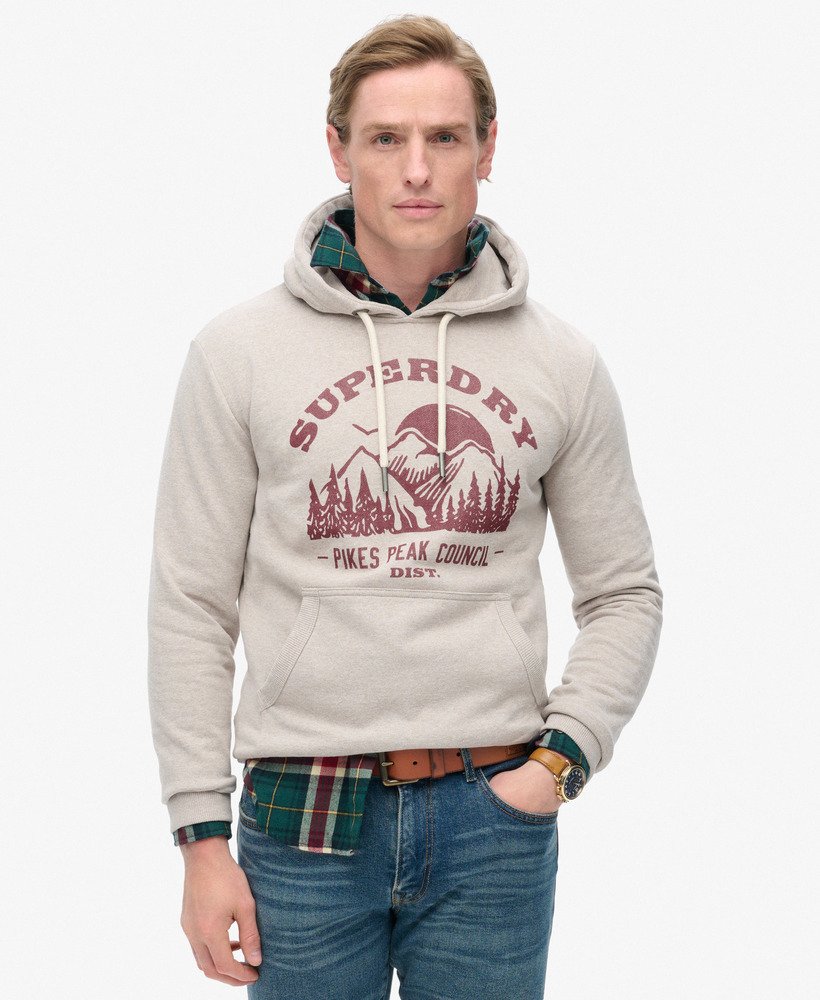moletom outdoor graphic na cor lavin bege mesclado
