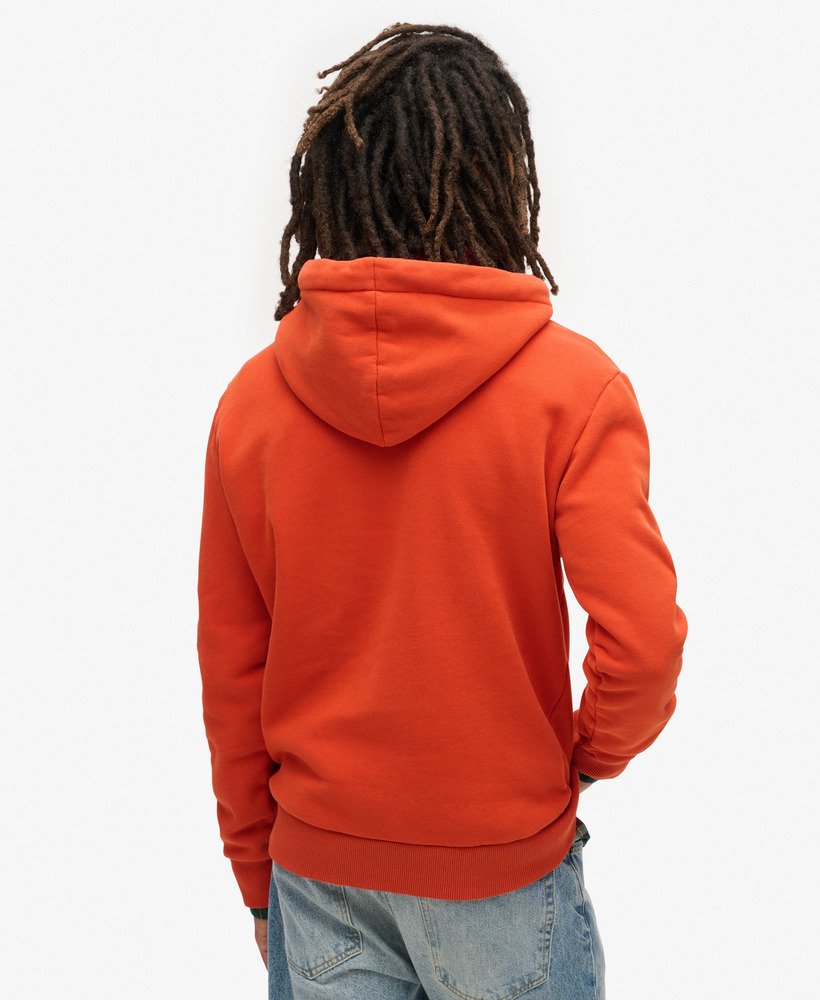 moletom outdoor graphic stripe em denim co laranja ferrugem