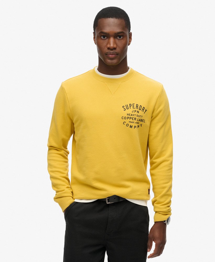 moletom copper label graphic crew na cor amarelo pigmentado
