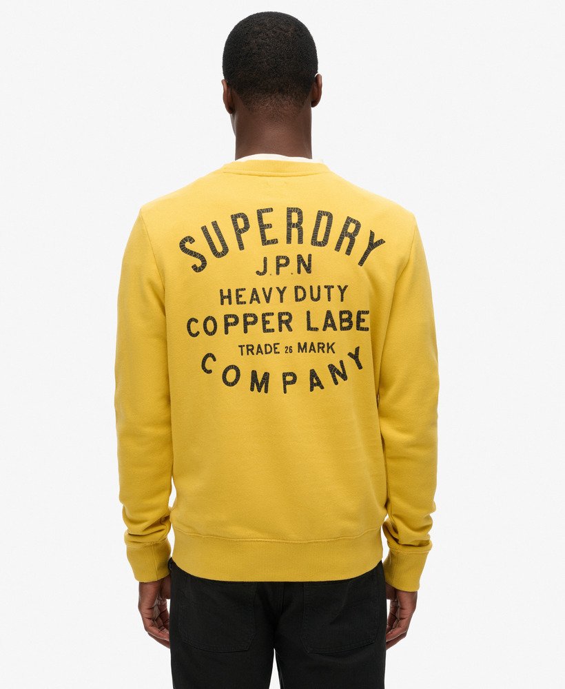 moletom copper label graphic crew na cor amarelo pigmentado