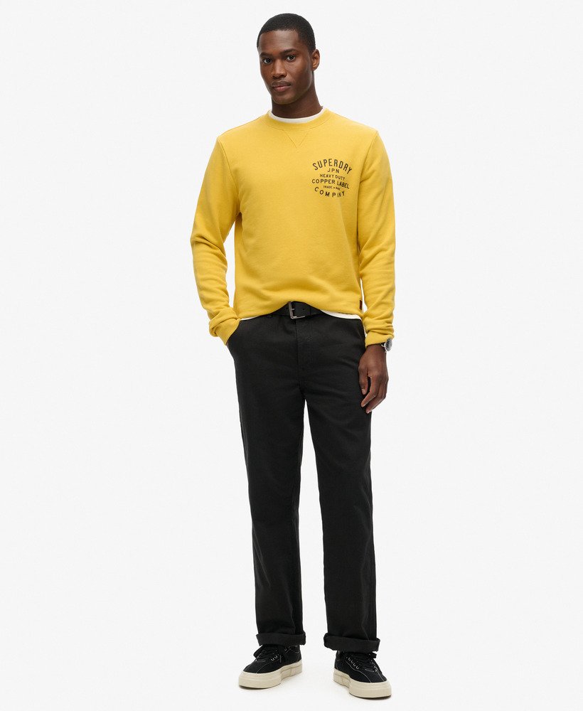 moletom copper label graphic crew na cor amarelo pigmentado