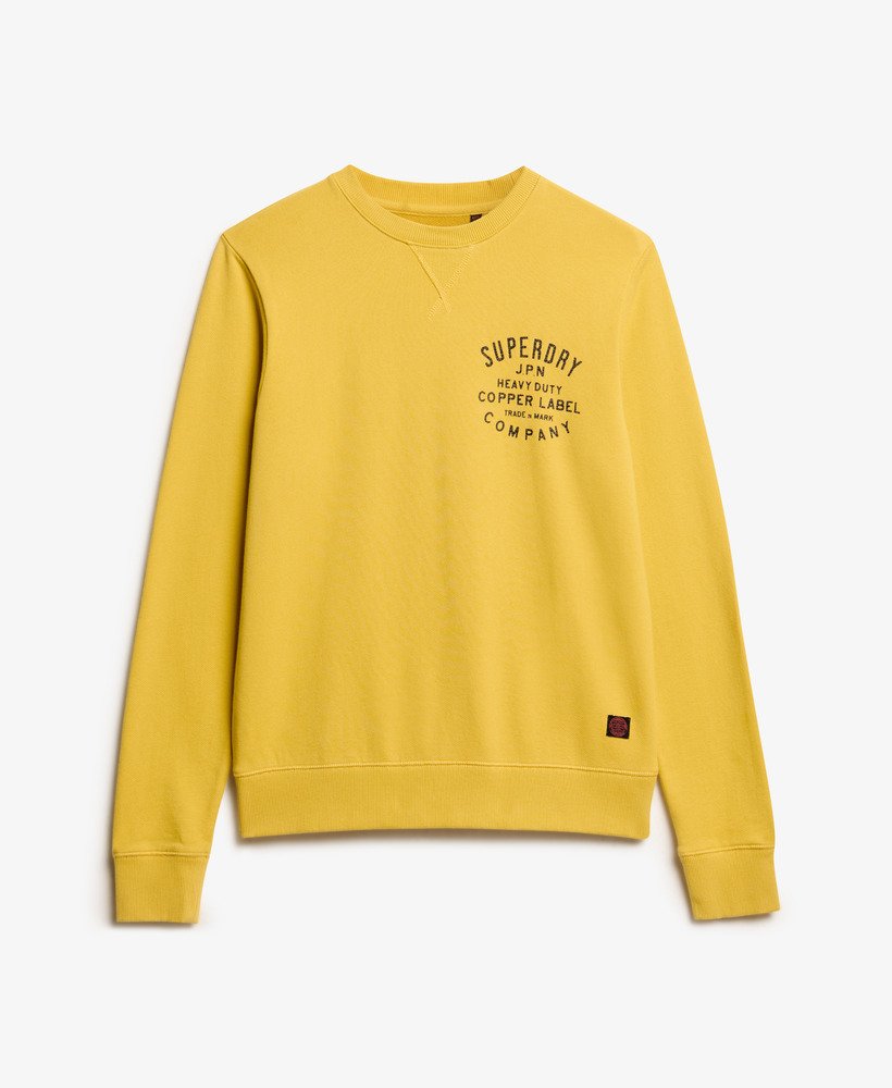 moletom copper label graphic crew na cor amarelo pigmentado