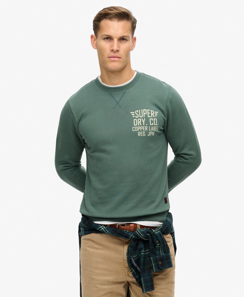 moletom copper label graphic crew na cor verde drius