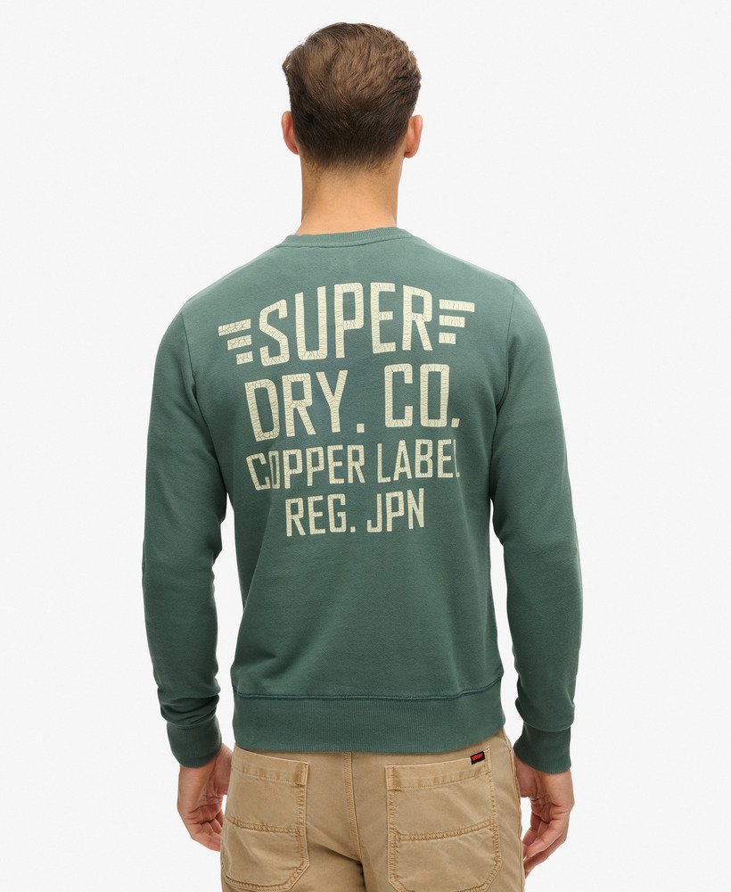 moletom copper label graphic crew na cor verde drius