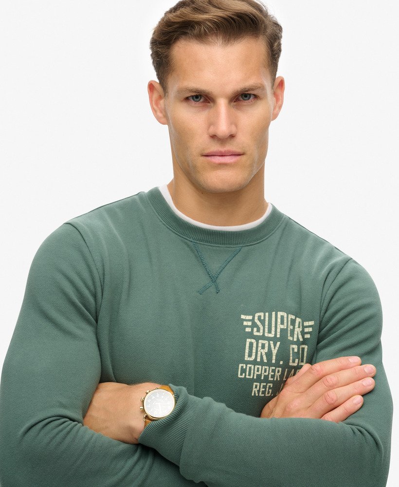 moletom copper label graphic crew na cor verde drius