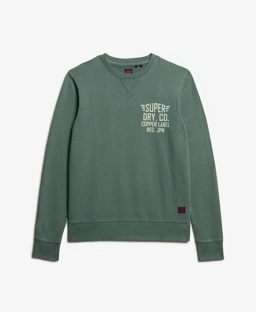 moletom copper label graphic crew na cor verde drius