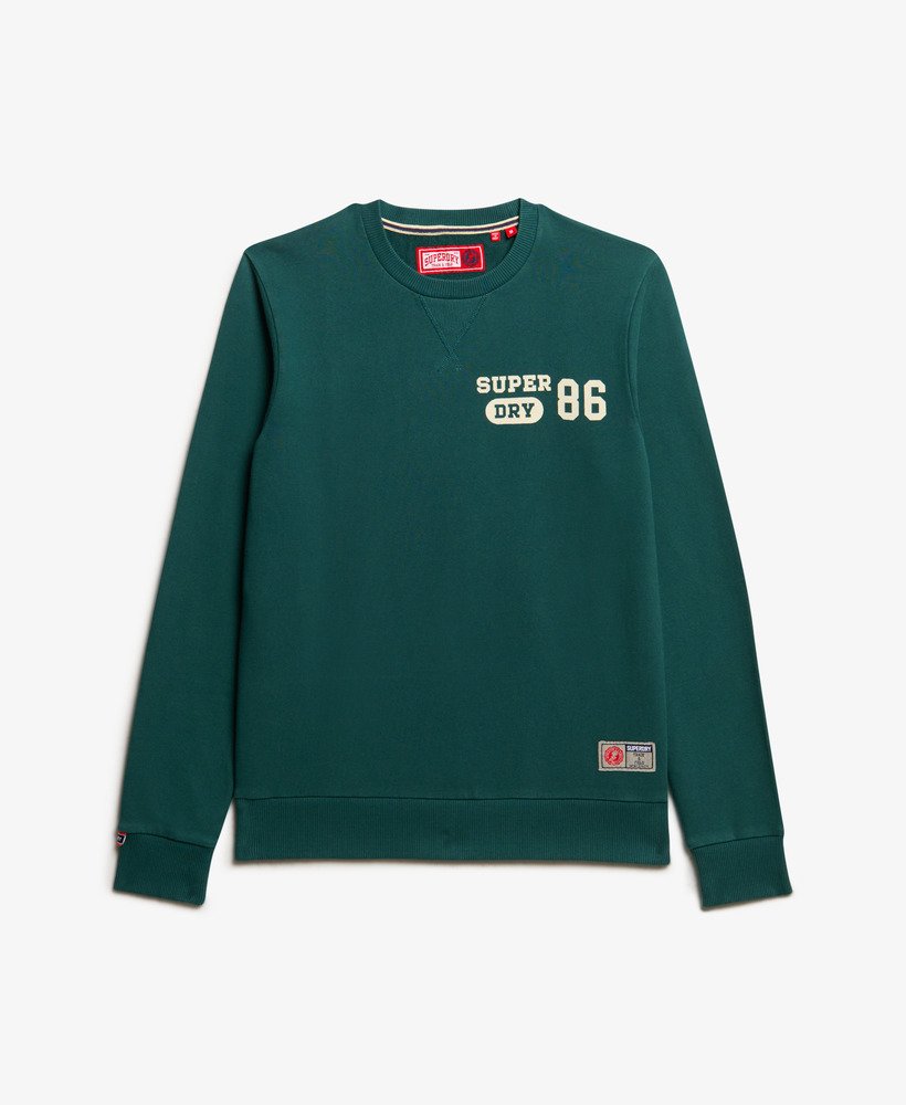 moletom esportivo estampado na cor verde pinho escuro