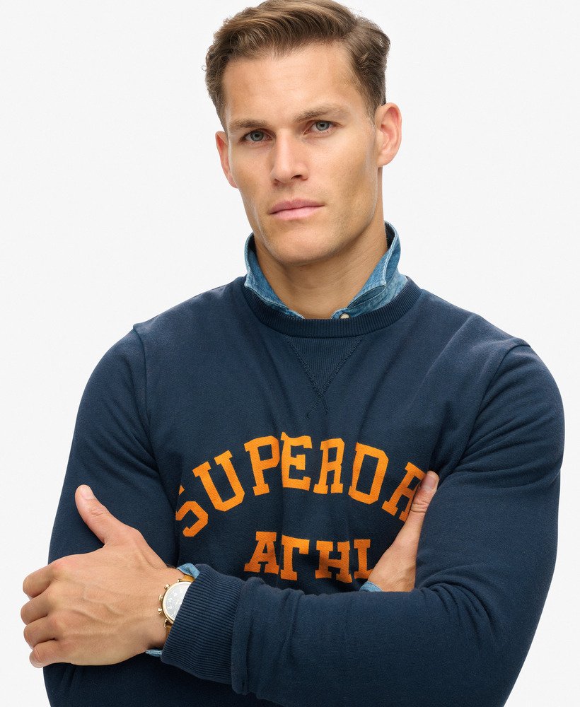 moletom esportivo estampado na cor azul marinho eclipse