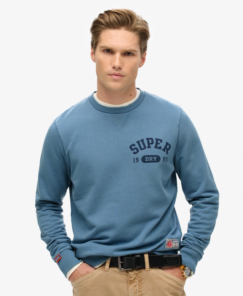 moletom esportivo estampado na cor azul wedgewood