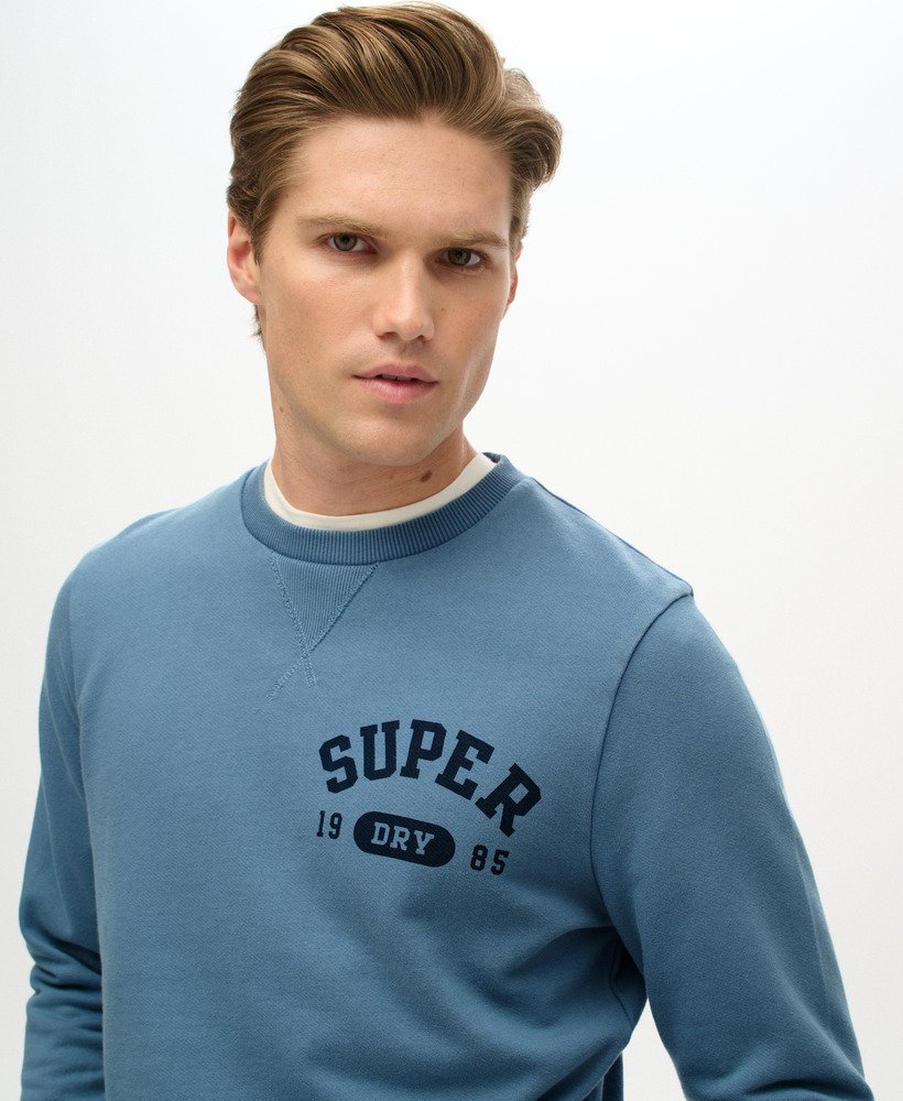 moletom esportivo estampado na cor azul wedgewood