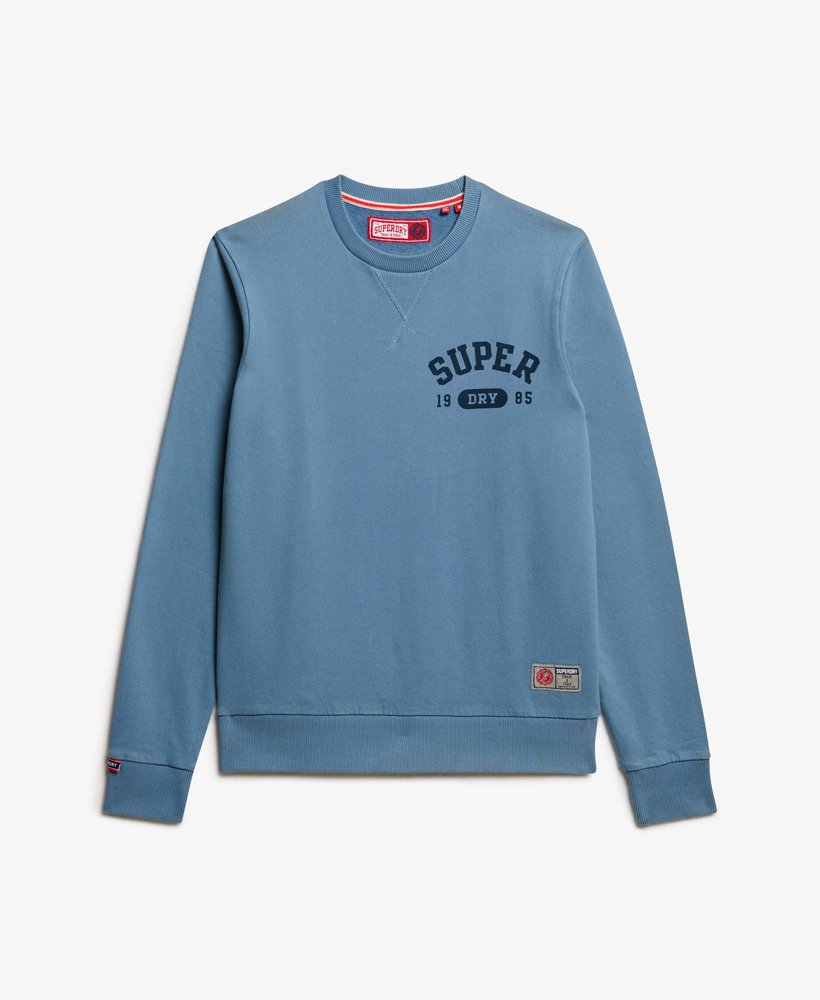 moletom esportivo estampado na cor azul wedgewood