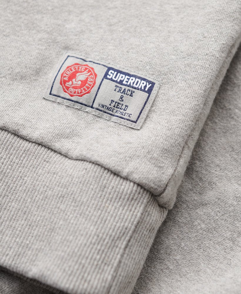 moletom esportivo estampado em cinza mesclado.