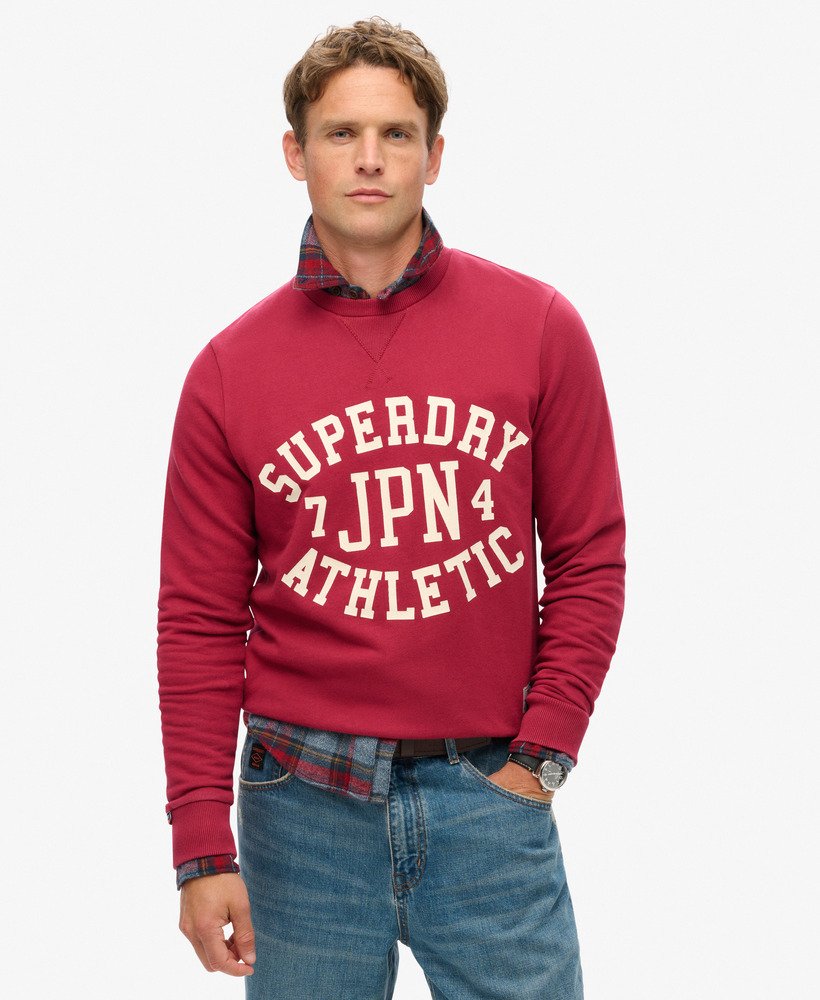 moletom esportivo estampado na cor vermelho bordô
