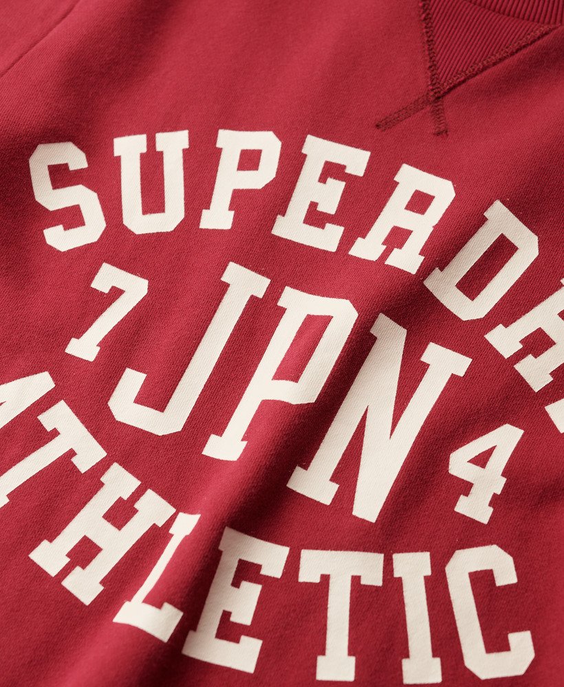 moletom esportivo estampado na cor vermelho bordô