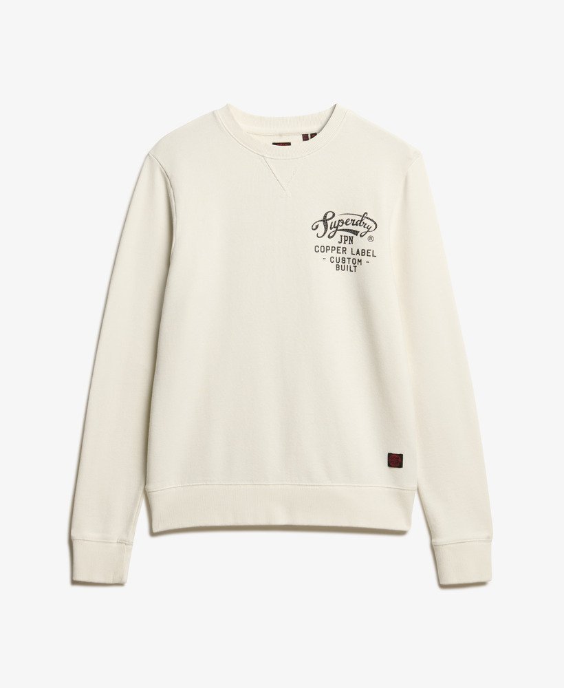 moletom copper label graphic crew na cor creme