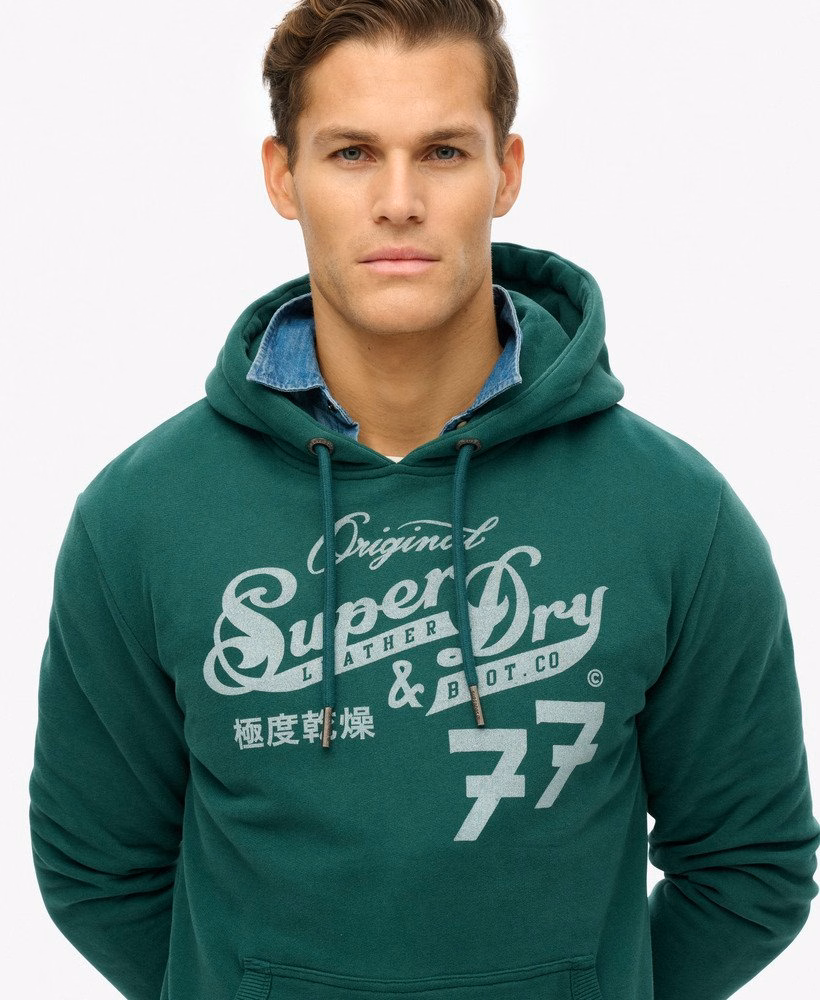 Moletom com capuz Leather & Boot Co Script