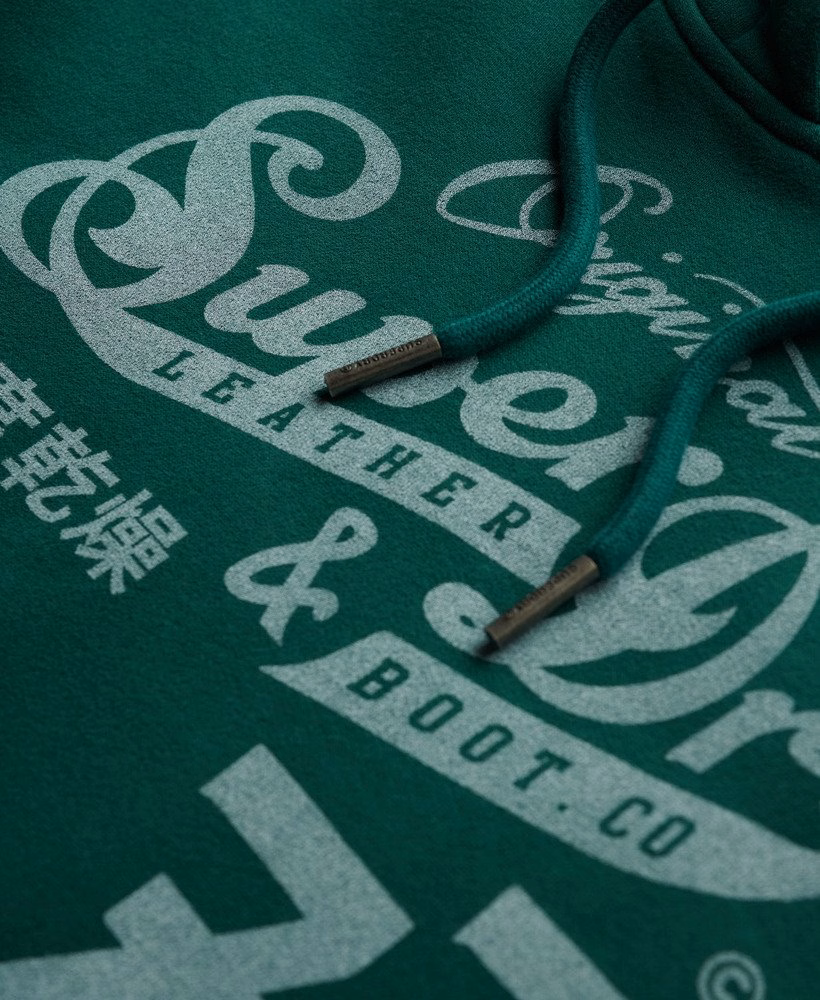 Moletom com capuz Leather & Boot Co Script