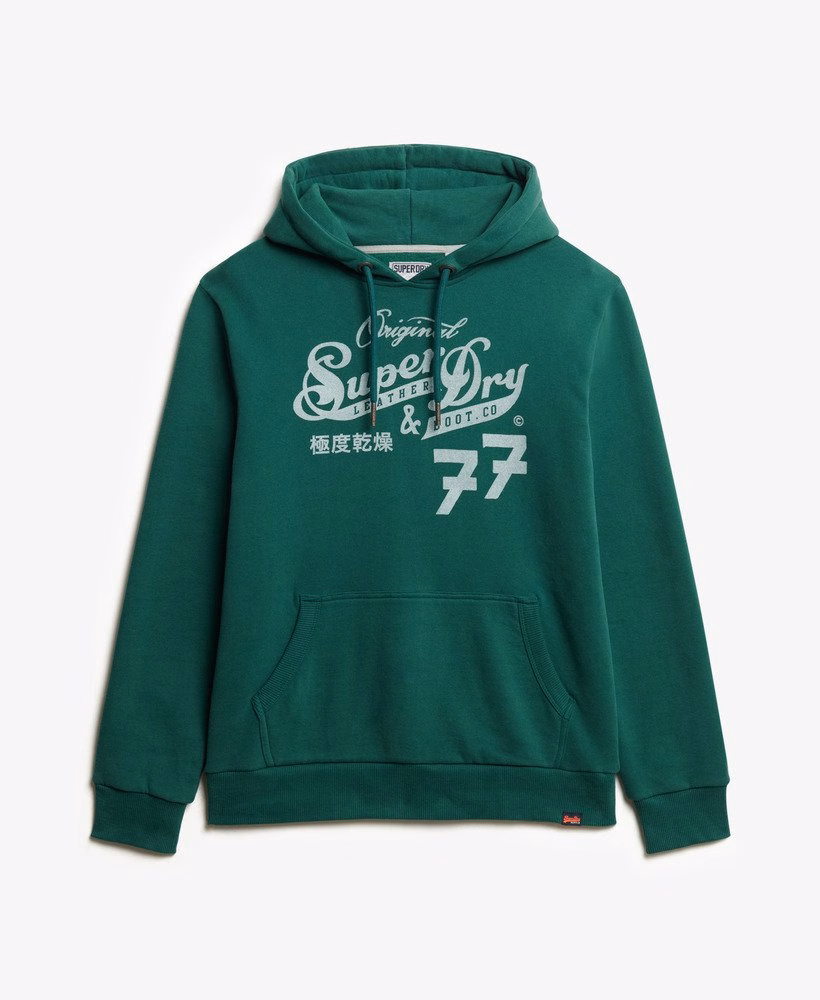 Moletom com capuz Leather & Boot Co Script