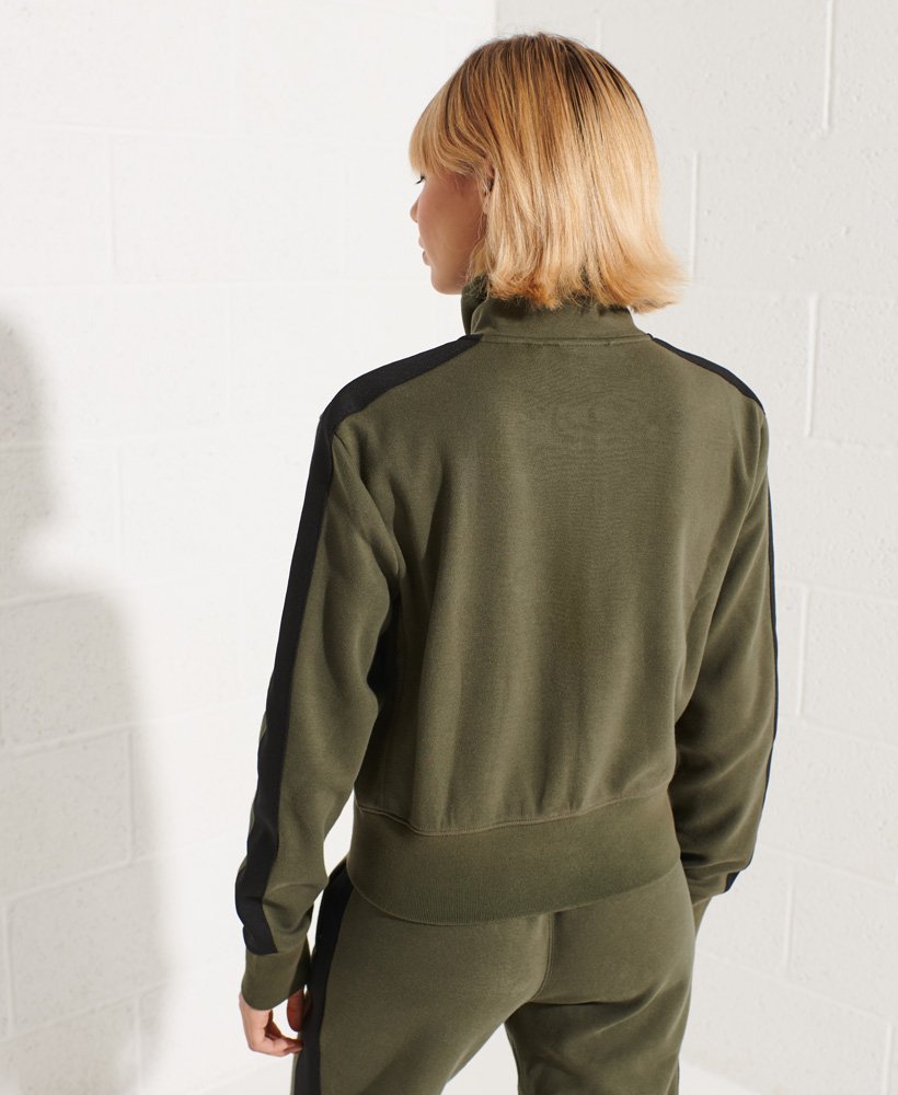 jaqueta esportiva code stripe na cor dark moss