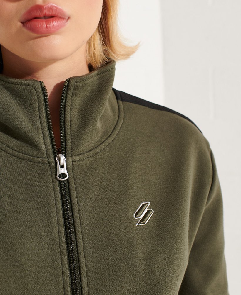 jaqueta esportiva code stripe na cor dark moss