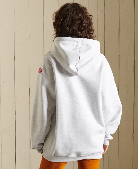 moletom com capuz ana estilo boho em cinza mesclado glaciar
