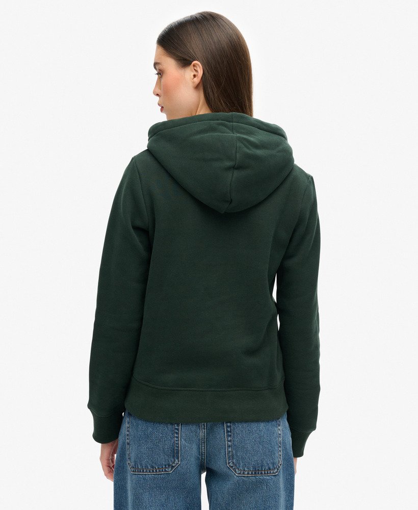 moletom luxe com logo metálico na cor verde escuro academy