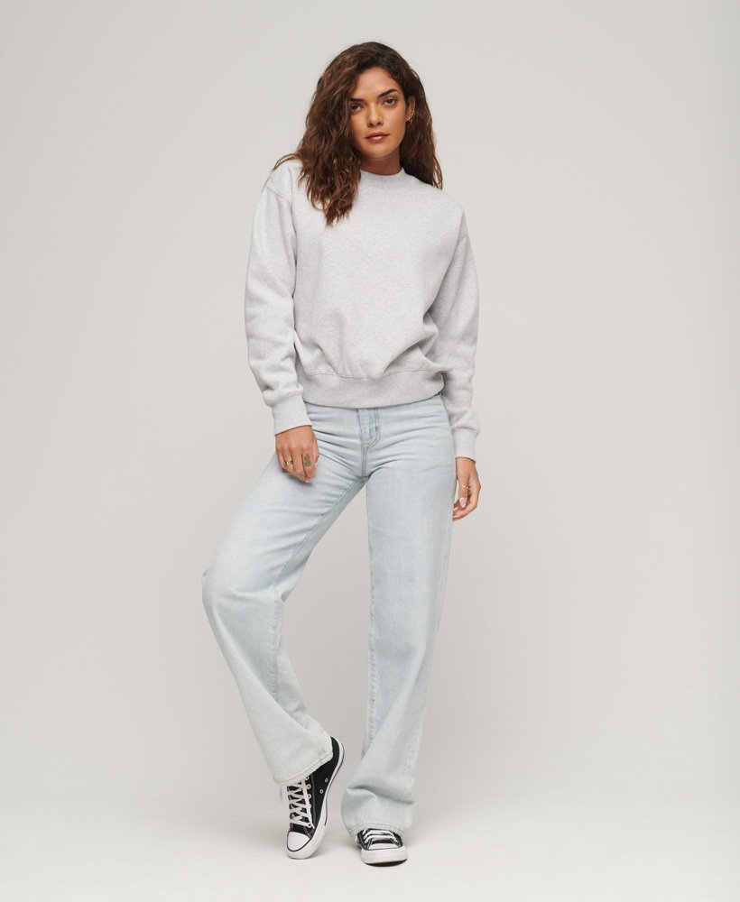 moletom essential logo relaxed fit na cor glacier grey mescl