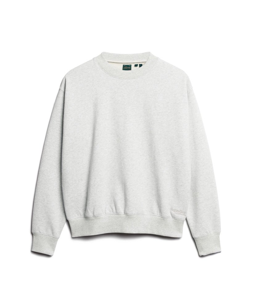 moletom essential logo relaxed fit na cor glacier grey mescl