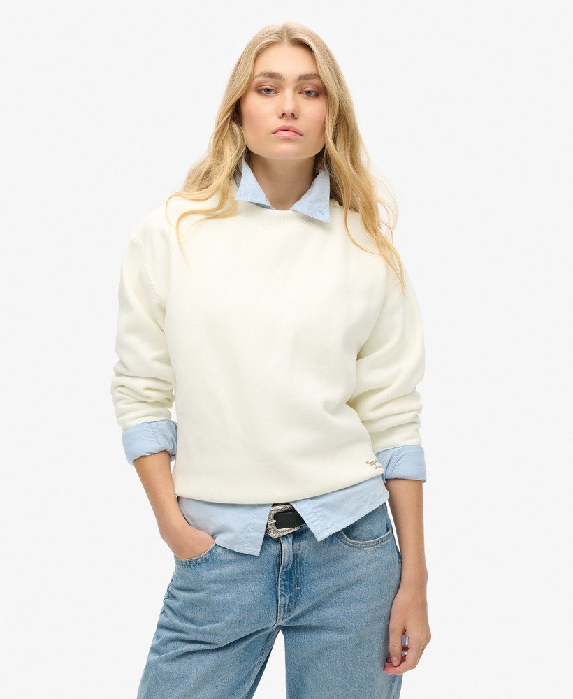 moletom essential logo relaxed fit na cor off white