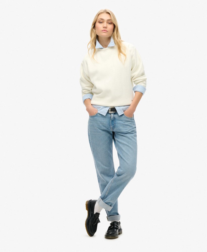 moletom essential logo relaxed fit na cor off white