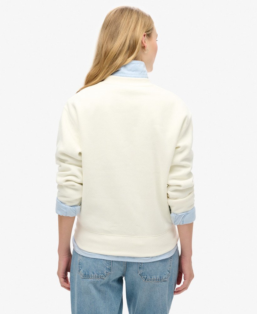 moletom essential logo relaxed fit na cor off white