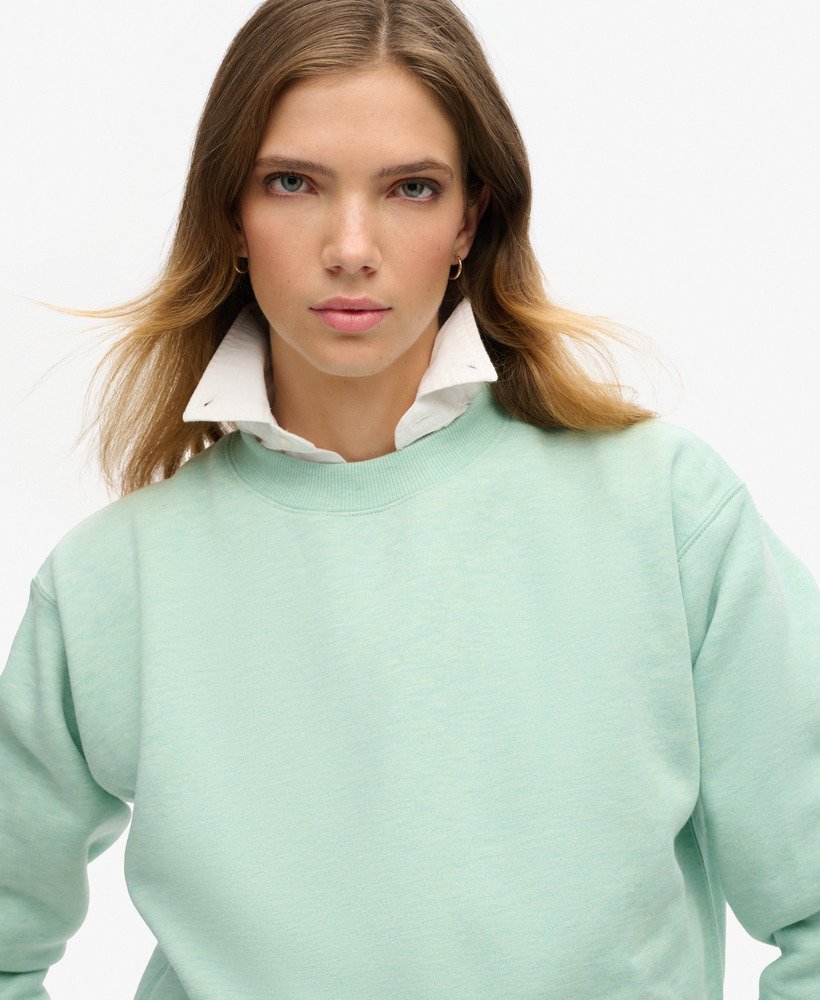 moletom essential logo relaxed fit na cor verde menta mesclado