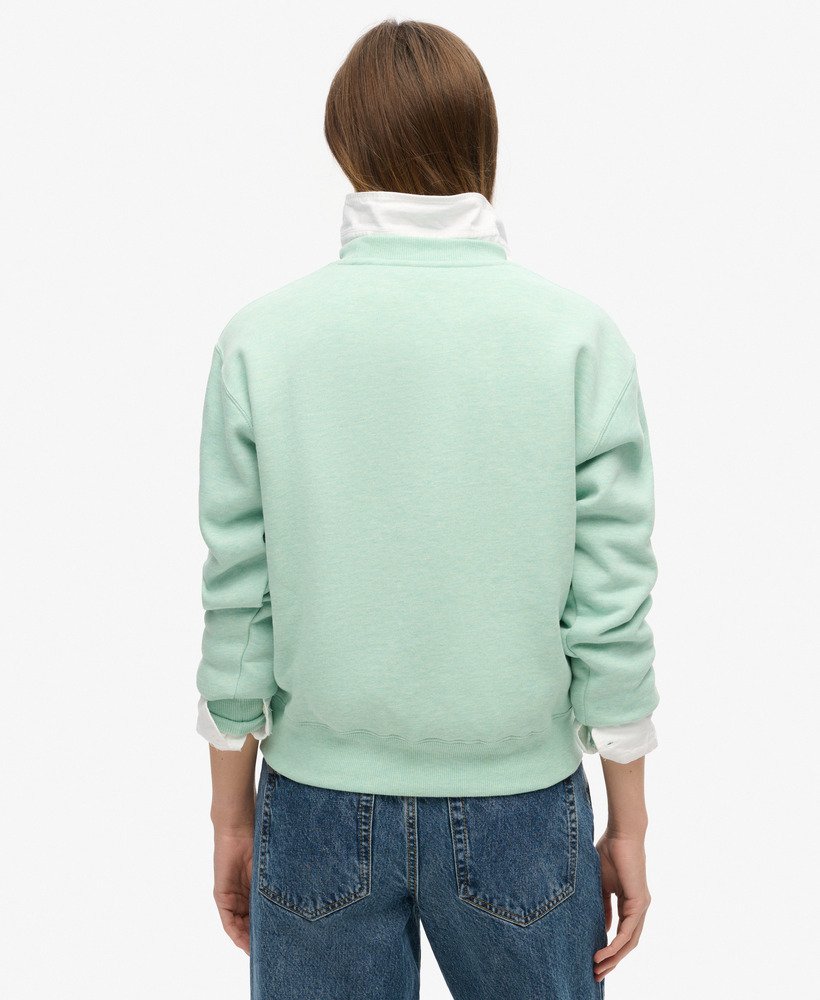 moletom essential logo relaxed fit na cor verde menta mesclado