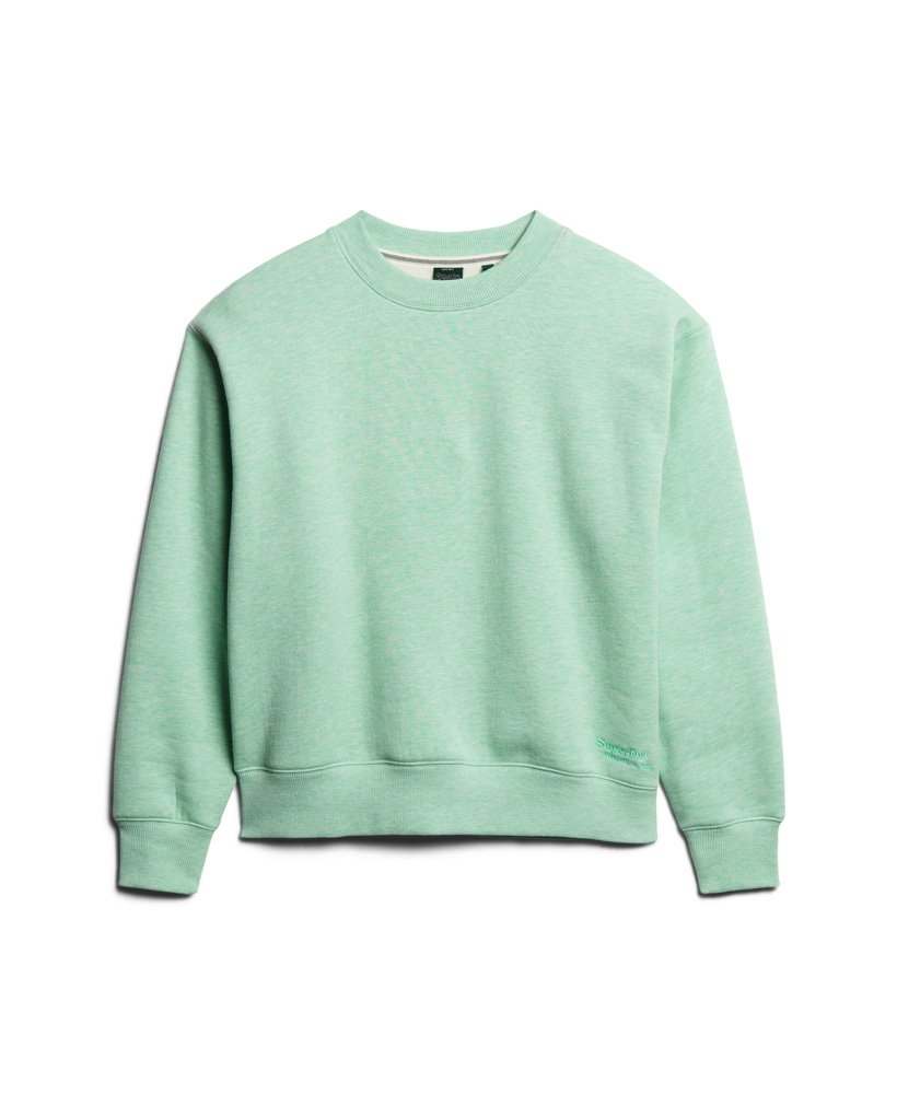 moletom essential logo relaxed fit na cor verde menta mesclado