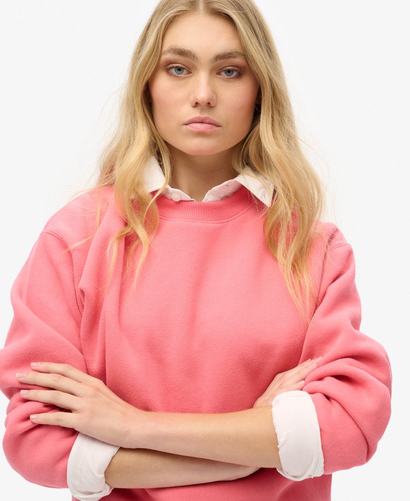 moletom essential logo relaxed fit na cor rosa camping