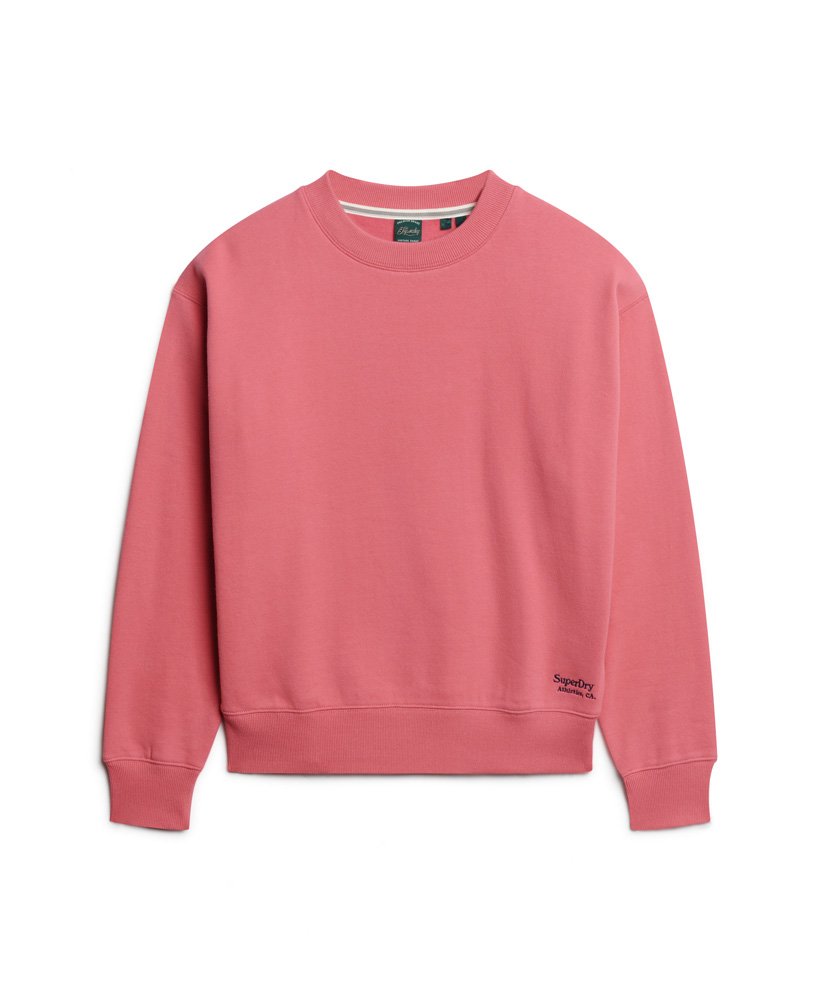 moletom essential logo relaxed fit na cor rosa camping