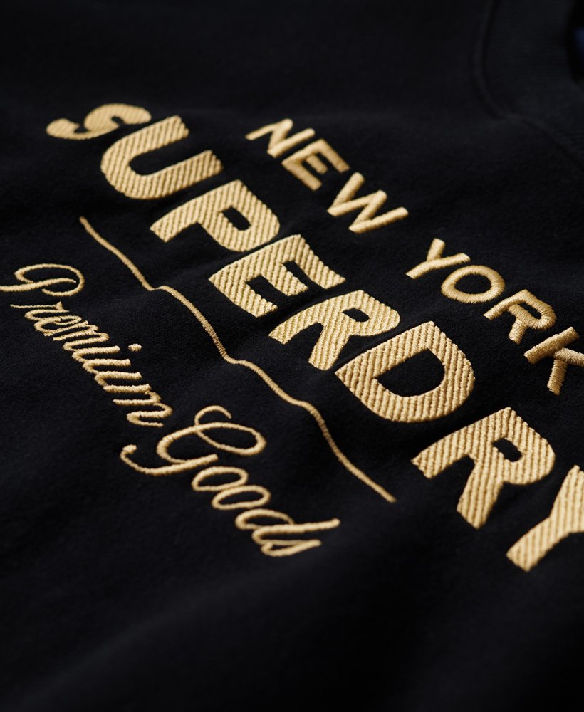moletom luxe metallic logo na cor preta