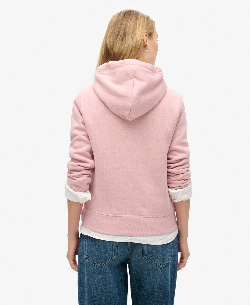 moletom com capuz essential logo na cor rosa mescla la soft pink.